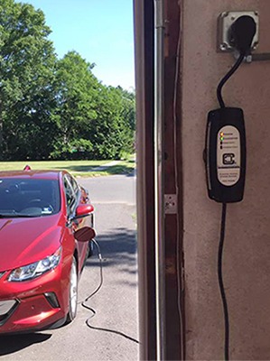 LCS-20P EVSE Charging red Chevy Volt